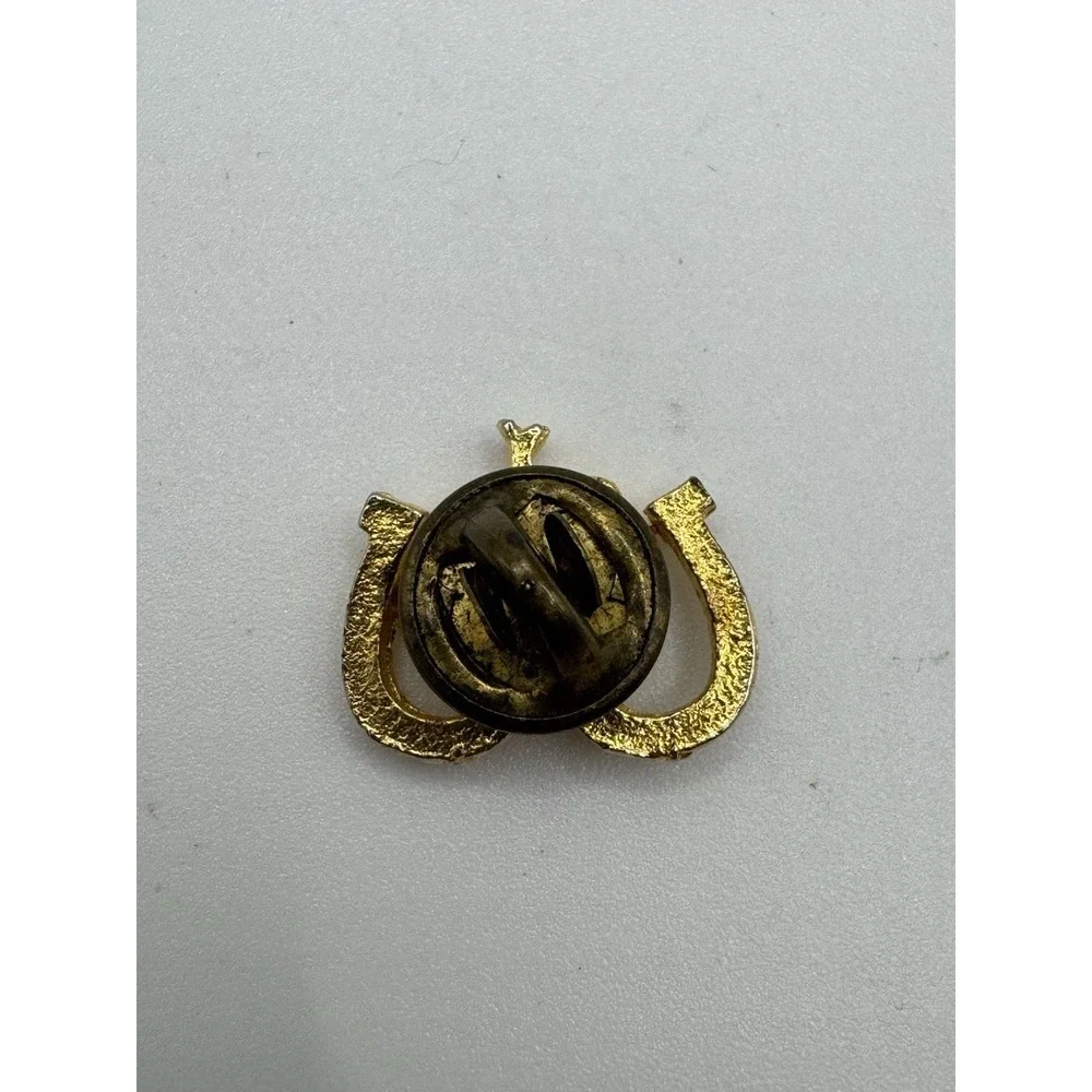 Vintage Gulf Oil Republican Party Horseshoes Elephant Head Political Pin‎